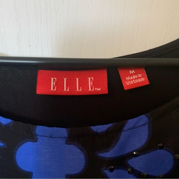 ELLE Lux Mode Rhinestone embellished blouse - Picture 3 of 7